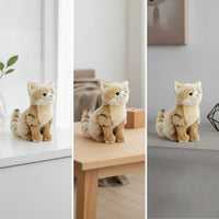 Sand Cat Stuffed Soft Sand Cat Stuffed Animal Lifelike Cuddly for Children, Bedroom, Playroom