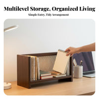 Multitier Design desktop storage shelf Space-Saving Tiered Desk Organizer Sturdy Construction Storage Rack Easy Assembly for Students, Bedroom, Study Room, vanity Top