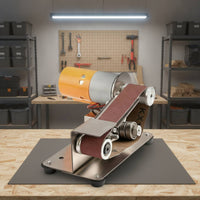 Compact Belt Sander with Polishing Wheel Versatile Benchtop Belt Grinder Stable Grinder Long-Lasting for Woodworking