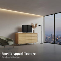 9-Drawer Wide chest of drawers Nordic aesthetic 9-Drawer low-height chest chest of drawers Minimalist Aesthetic Chest of Drawers for Families, Renters, Bedroom, Living Room, Entryway