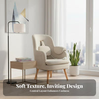 Electric Nursing Chair with Footrest Skin-Friendly Textile Maternity Armchair