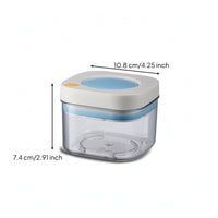 Square Food Jar with Vacuum Seal Space-Saving Vacuum Food Storage Jar Coffee Canister with Airtight Lid Leakproof