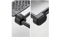 Perforated Under Desk Footrest Compact Chair Footrest with Metal Legs Ergonomic Leg Rest Supportive for Telecommuting Employees