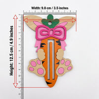Wooden Easter Cute Creature Motif Easter Fastener Clip Sturdy Wood Bunny Holder for Kids, Family