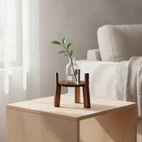 Jar Stand Rustic Wooden Stand Round Furniture for Dining Table