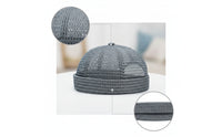 Mesh Skullcap Breathable Mesh Hat with Folded Band Netted Beanie Lightweight Brimless Hat Open-Knit for Men