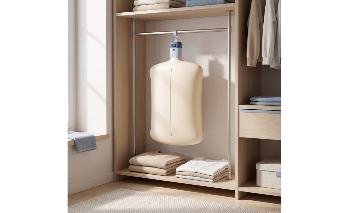 Compact Hanging Garment Dryer Travel-Friendly Portable Clothes Dryer Electric Space-Saving for Travelers, Students, Renters, Dorm Rooms, Apartments, Rv