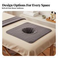 Highly Absorbent Massage Face Hole Towel Soft and Comfortable Face Hole Massage Table Cover Machine Washable for Estheticians, Spas