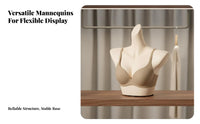 Realistic Proportions Underwear Display Form Polished Finish Lingerie Display Bust Lightweight Half Body Mannequin Long-Lasting for Boutique Owners, Clothing Designers, Window Displays, Retail Outlet S, Boutiques, Trade Exhibition
