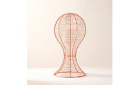 Wire Hat Stand with Round Base Stable Head-Shaped Display Stand Sturdy Holder Countertop for Collectors, Vanity Table, Dresser