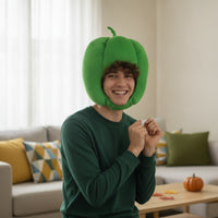 Green pepper Fuzzy Headpiece Costume Green pepper Hat Comfortable Accessory for Photo Shoots