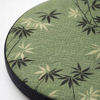 Polyester Tatami Meditation Cushion, Round Floor Pillow for Living Room, Meditation Cushion Sponge Filled, Bamboo Floral Pattern Floor Pillow