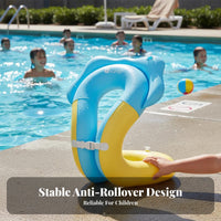 Double-Layer Underarm Swim Float Leak-Proof Anti-Rollover Chest Buoyancy Aid for Toddlers, Children, Swimming Lessons, Beach