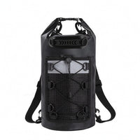 Waterproof Dry Bag Backpack Mesh Pocket Cylindrical Bucket Backpack Lightweight Roll-Upper Seal Bag for Surfing
