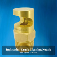 Brass Fan Nozzle Wide Angle Spray Tip 3/4 Inch Thread Nozzle for Dust Suppression, Cooling, Fire Protection