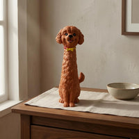 Resin Dog Figurine Vase Standing Dog-Shaped Vase Hand-Finished for Tabletop
