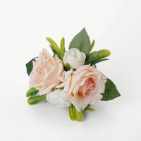 Compact Artificial Rose Arrangement Vibrant Faux Rose Centerpiece Eleganckie Fake Flower Arrangement Realistic for Photographers