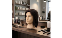 Versatile Mannequin Head with Human Hair Long-Lasting Hair Styling Training Head Lifelike Hairdressing Practice Mannequin Professional-Grade for Hairdressers