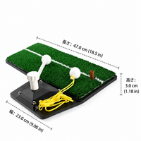 Golf Practice Mat Shot Mat 47cm×23cm PP Turf Home Practice Equipment