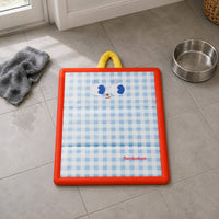 Rectangular Cooling Mat Stitched Cat Cooling Mat Checkered Pet Sleeping Pad