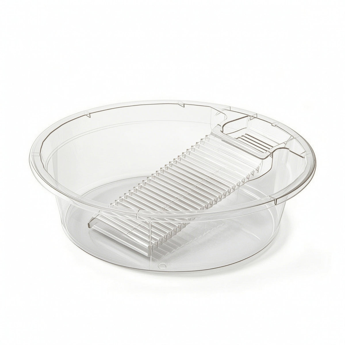 Laundry Basin with Washboard Integrated Laundry Washboard Basin Washbasin Plastic Tub Round for Bathroom, Dorm Room