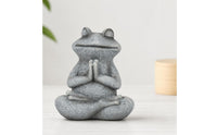 Meditating Dog Statue Resin Meditating Dog Figurine Cross-Legged Weather-Resistant for Pet Owners, Desk, Office
