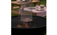 Outdoor Grilling Basket with Handle Cylindrical Rolling Grill Basket for Tailgating