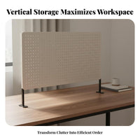 Space Saving Desktop Pegboard Easy Installation Pegboard Storage Rack Customizable Layout for Students, Homeowners, Study Room, Gaming Setup