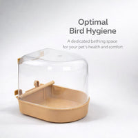 Bird Bath Tub for Cages, Pet Bird Bath Box, Hanging Bathtub Bird Cage Accessory, Small Birds Canary Budgies Bath Cage, Compact Bird Bath