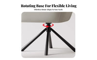 Light Luxury design Upholstered Shell Chair archedd Backrest rotate Seat Ergonomic Design Office Furniture with Casters for Home Workers, Students, Teens, Study Room, Bedroom