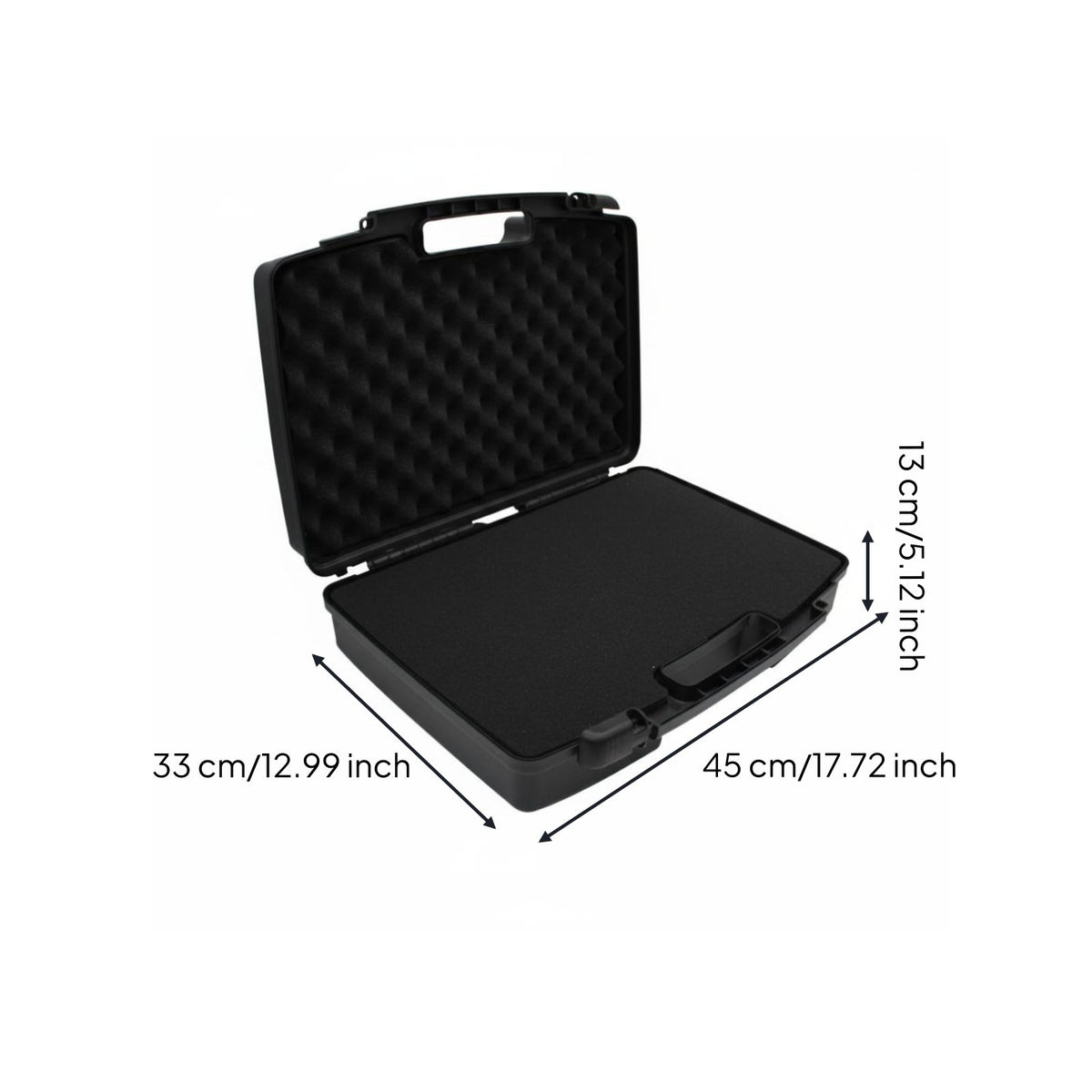 Multipurpose Hard Plastic Tool Case Long-Lasting Safeguarding Tool Box Shock-Resistant for Professionals, Photographers, Vehicle, Job Site