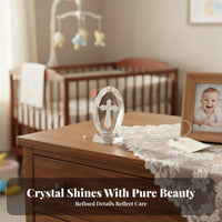 Crystal Cross Figurine Elegant Design Crystal Cross Ornament Sparkling Religious Keepsake Gift for New Parents, Women, Weddings, Baptisms, Prayer Room