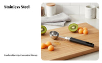 Stainless Steel Fruit Baller Easy to Clean Fruit Baller Ladle Fruit Platter Garnish Tool Comfortable Grip Kitchen Utensil