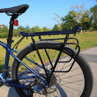 Reinforced Structure Mountain Bike Rear Carrier Lightweight Aluminum Bike Pannier Rack High Capacity Cycle Luggage Rack for Commuters