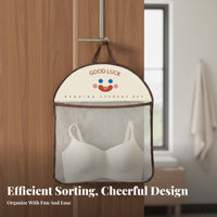 Over the Door Organizer Space Saving Mesh Hanging Bag Built-in Hook Closet Underwear Organizer for Students, Families, Bedroom, Dorm Room, Lavatory