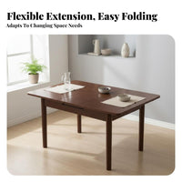 Extendable Design Expandable Rectangular Table with Chairs Modern Simple Design Expandable Dining Set Space-Saving Household Furniture Sturdy Construction for Apartment Dwellers, Families, Homeowners, Small Areas, Kitchen, Living Room