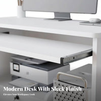 space-efficient Desk with Keyboard Tray Sturdy Construction Computer Table for Students