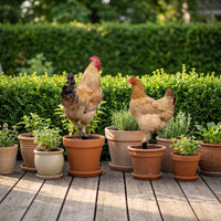 2 Pieces Chicken Silhouettes with Ground Stakes Acrylic Chicken Garden Stake Animal-Themed Outdoor Decorations Black