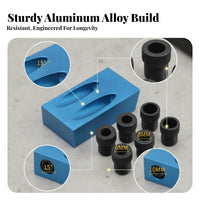 Aluminum Alloy 15-Degree Drill Guide Slanted Holes Drilling Positioner Interchangeable Sleeves Woodworking Tool Portable