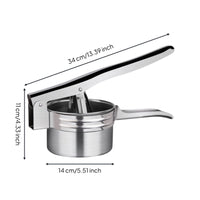 Dumpling Filling Water Extractor Multi Functional Stainless Steel Food Press Non Slip Handle Manual Vegetable Press for Chefs, Restaurant