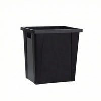 Square Flower Container Plastic Flower Container with Handles Square Vase Black Floral Containers Tapered for Florists