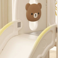 Young Child Slide and Climber Playset Child-Friendly Playset with Basketball Hoop Freestanding Slide with Basketball Hoop for Kids, Playroom