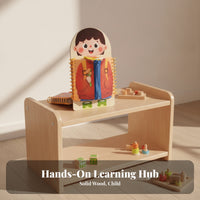 Wooden Busy Board with Zipper