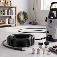 Pressure Washer Hose with Sewer-Clearing Nozzle Pressure Washer Hose with Nozzles Resistant for Homeowners, Home Maintenance