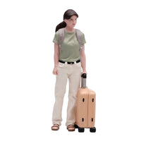 Voyager Figurine Resin Miniature with Suitcase Realistic Diorama Figure for Hobbyists, Collectors