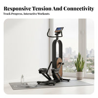 Low Effect Elliptical Machine Smart Air Walk Glider Full-Body Workout Compact Stepper Machine Quiet Operation for Apartment