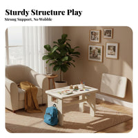 Folding Design Foldable Kids Table and Chair Set Space-Saving Kids Table and Chair Set Rounded Corners Toddler Plastic Study Desk Stable & Sturdy for Toddlers, Preschoolers, Kindergarten, Studying, Classroom, Playroom