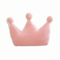 White Trim Crown-Shaped Cushion Padded Support Pillow
