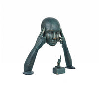 Abstract Figure Sculpture Tabletop Abstract Metal Sculpture Decorative Modern Spiral Statue