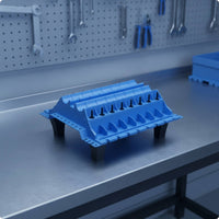 Molded Cylinder Component Tray with Pegs Low-Height Engine Component Organizing Tray Multi-Compartment Organizer Sturdy for Mechanics, Workshop, Repair Bench